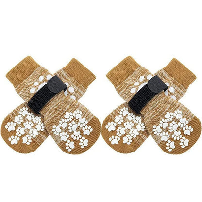 Anti-Slip Dog Socks with Straps (4-Pack)