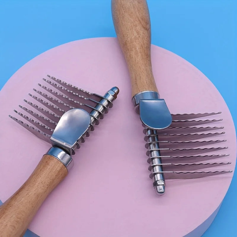 Steel Deshedding Dog Comb