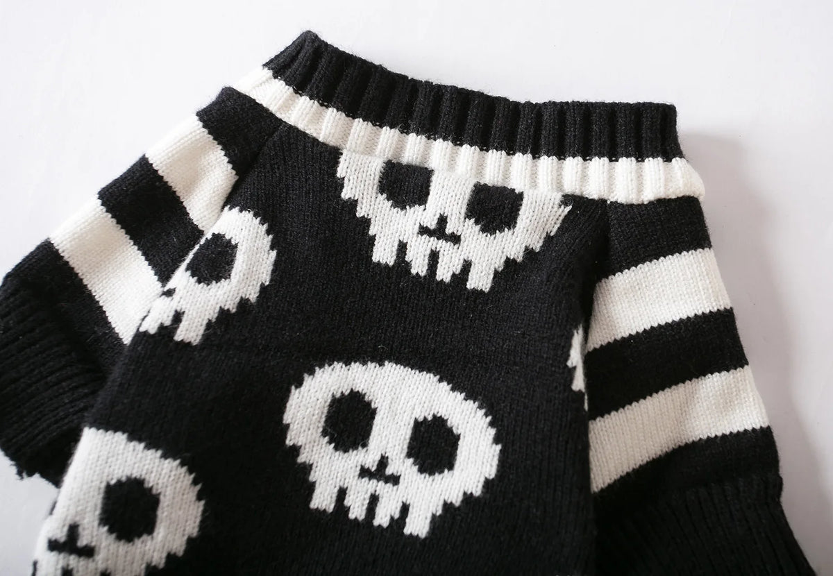 Skull Knit Pet Halloween Sweater