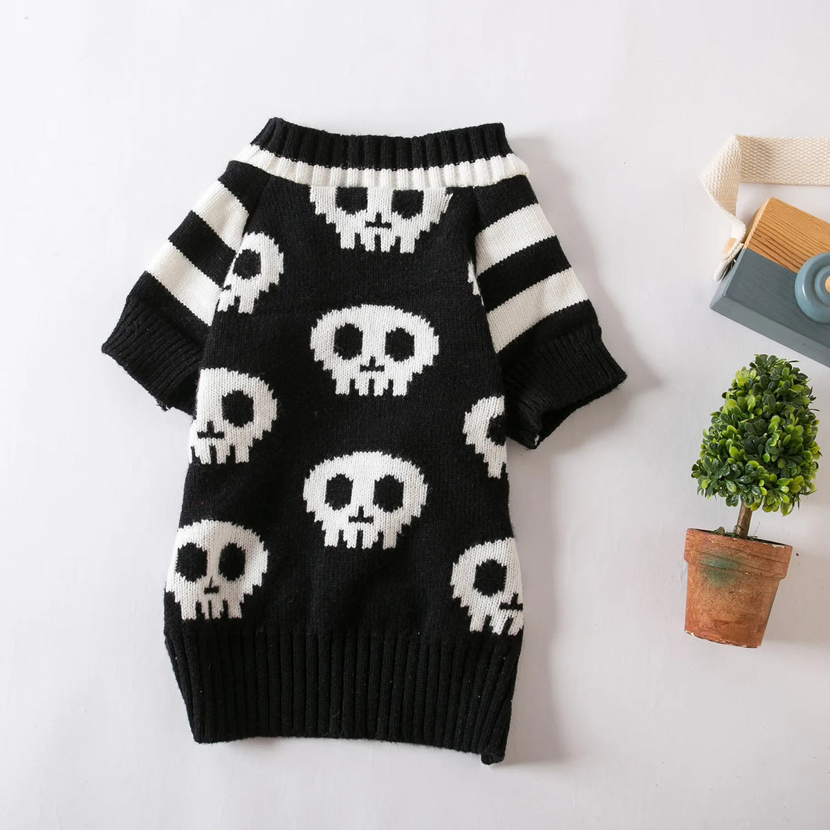 Skull Knit Pet Halloween Sweater