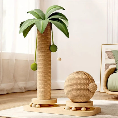 Coconut Tree Cat Scratching Post and Tower
