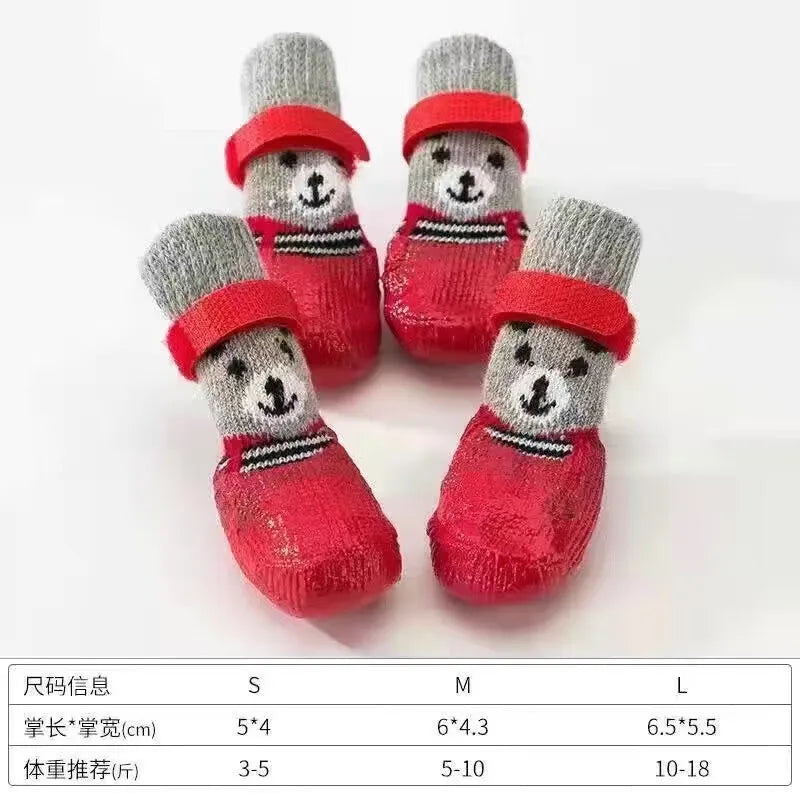 Waterproof Knit Pet Socks (4-Pack)