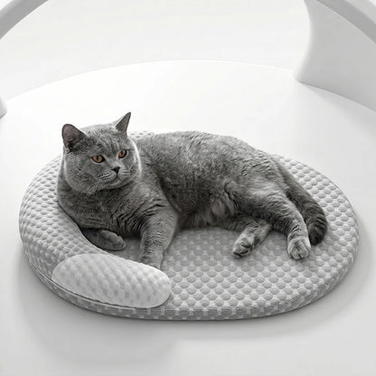 Oval Ice Silk Cooling Pet Bed