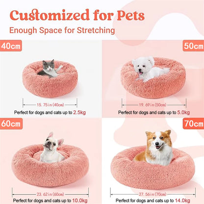 Faux Fur Donut Pet Bed
