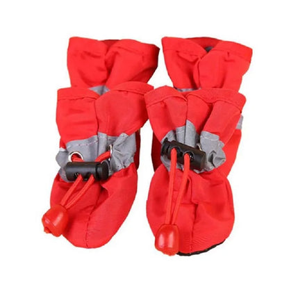 4-Pack Anti-Slip Dog Snow Boots