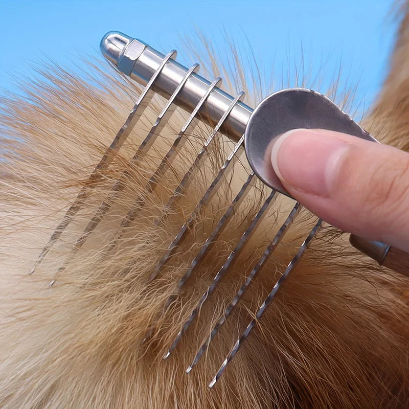 Steel Deshedding Dog Comb
