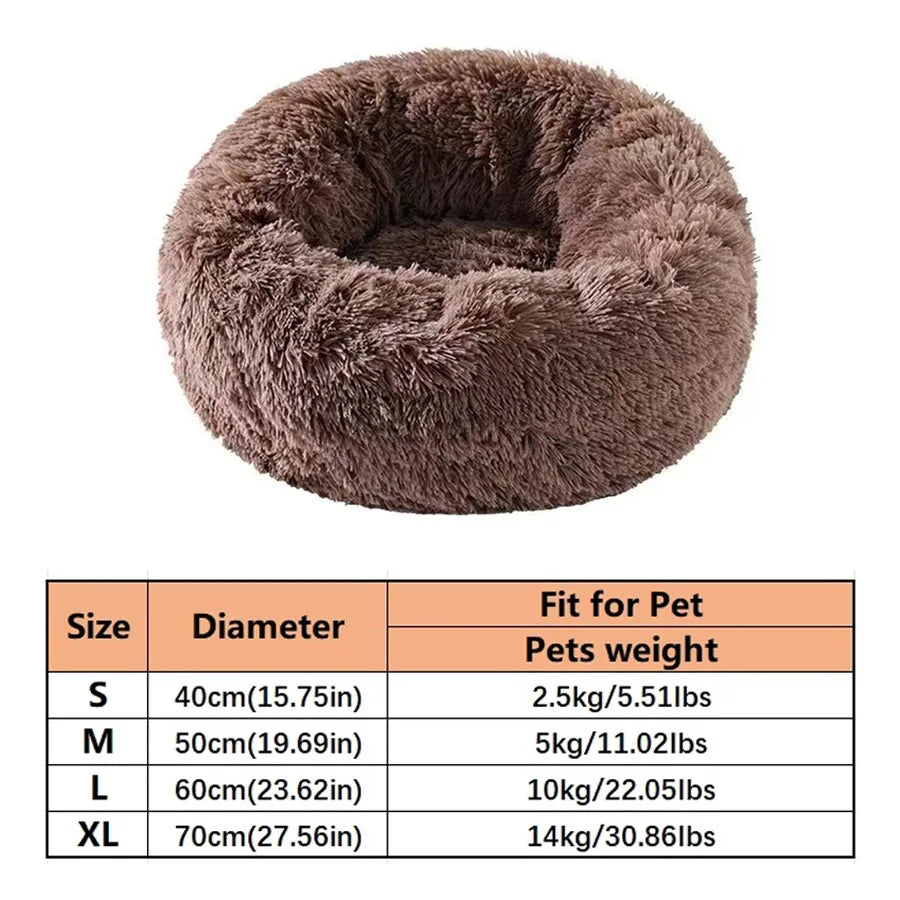 Faux Fur Donut Pet Bed