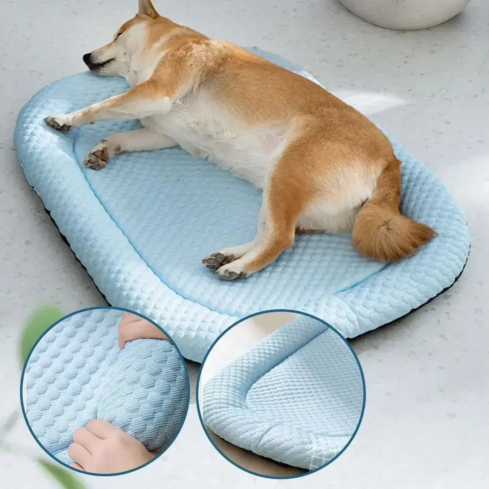 Ice Silk Cooling Dog Bed Mat