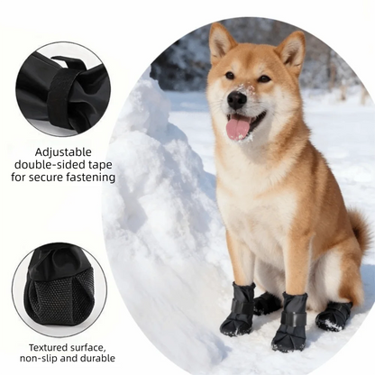 Waterproof High-Top Dog Shoes, 4-Pack