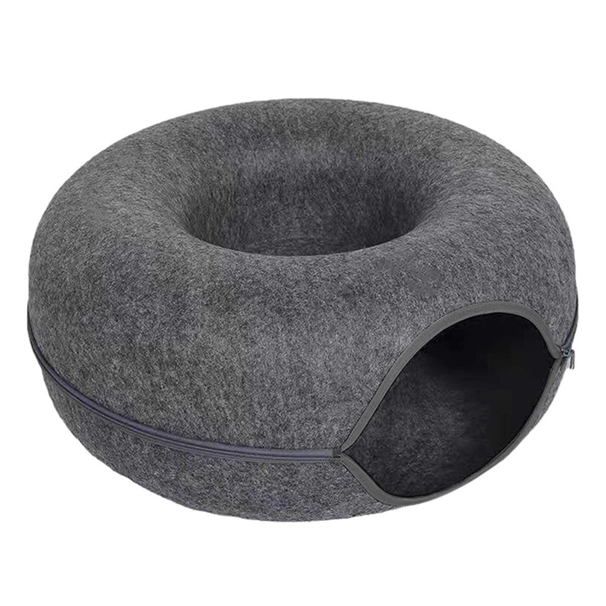 Felt Cat Donut Tunnel Bed