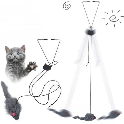 Hanging Door Mouse Cat Teaser
