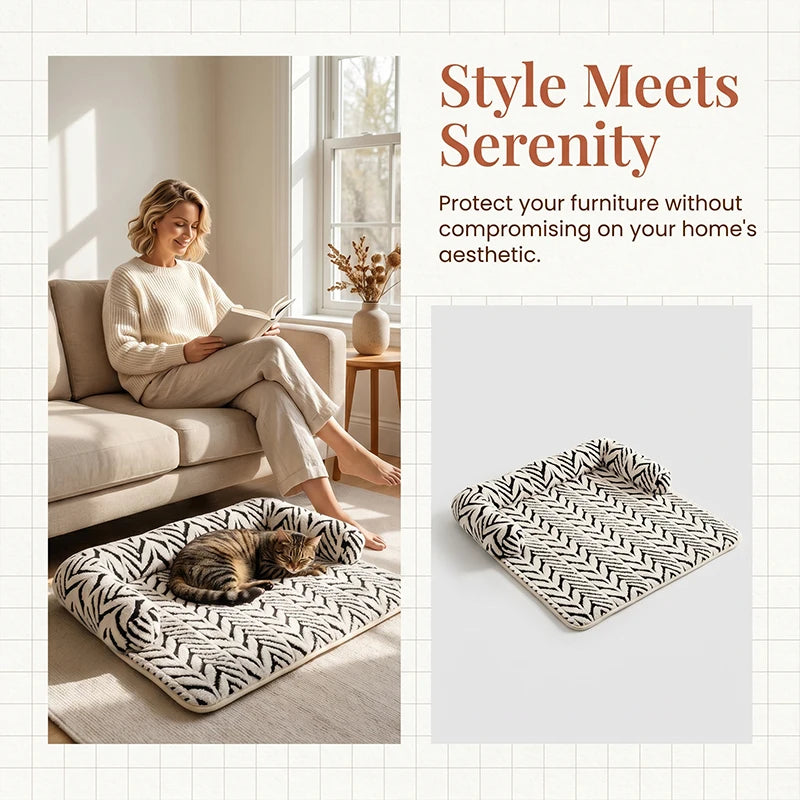 Bolstered Pet Sofa Bed Mat