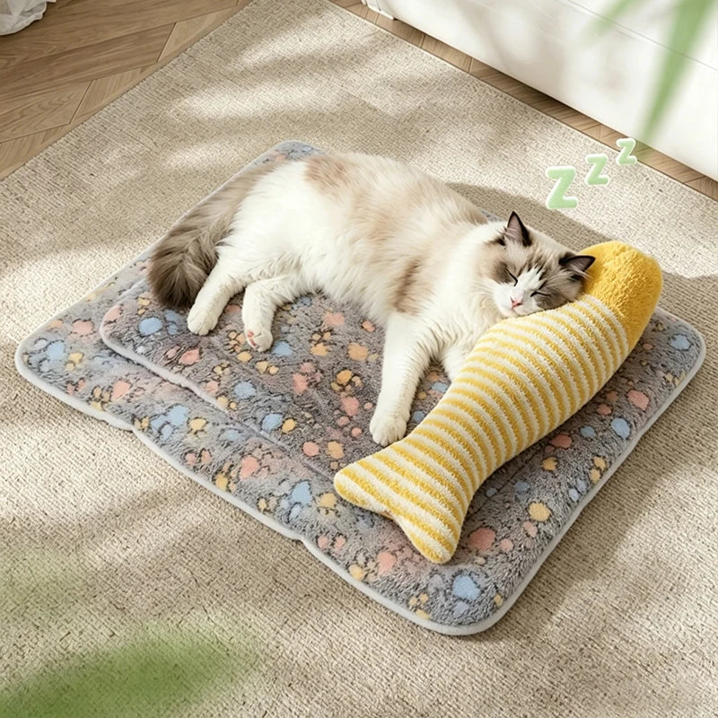 Double-Sided Plush Pet Mat