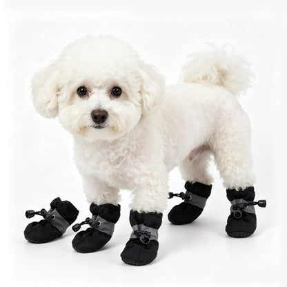 4-Pack Anti-Slip Dog Snow Boots