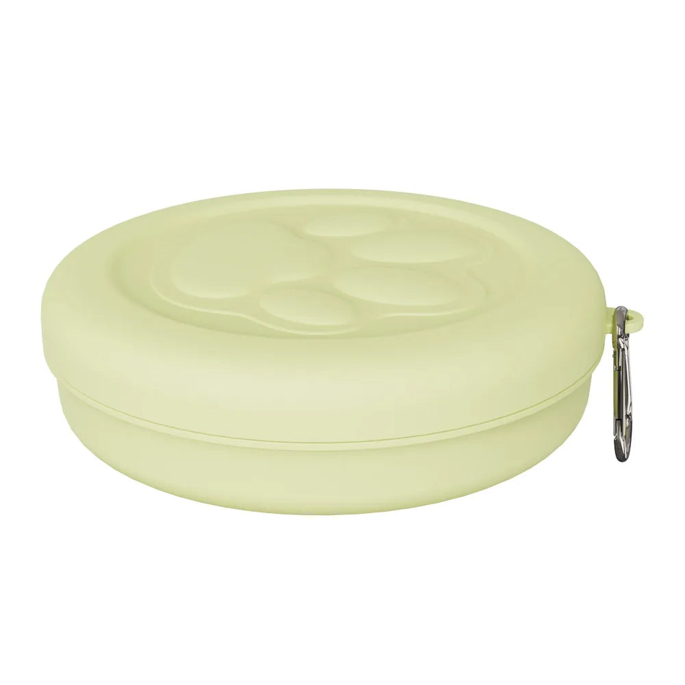 Portable Travel Pet Bowl with Treat Box
