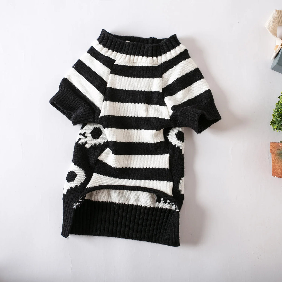 Skull Knit Pet Halloween Sweater