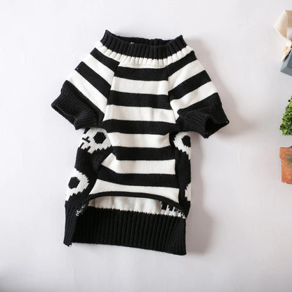 Skull Knit Pet Halloween Sweater