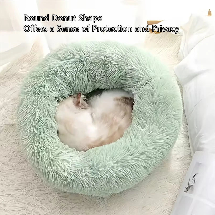 Faux Fur Donut Pet Bed