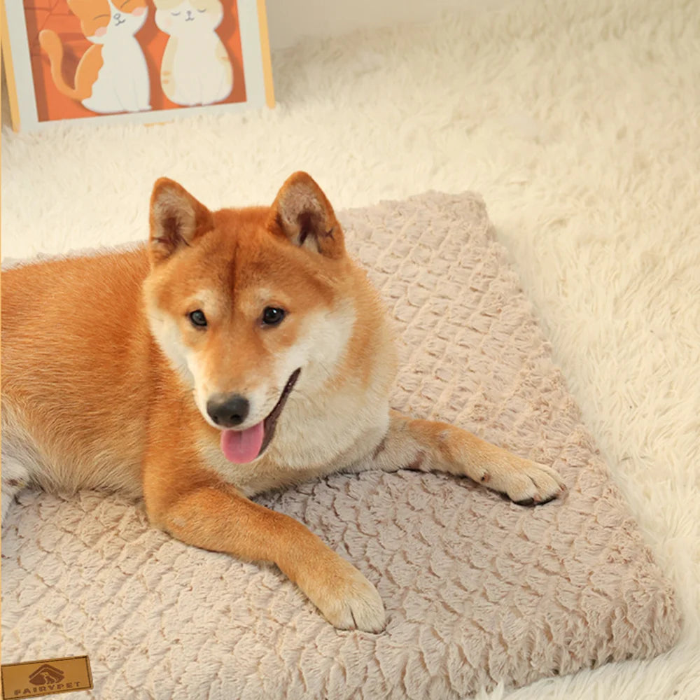 Faux Fur Pet Bed with Washable Cover