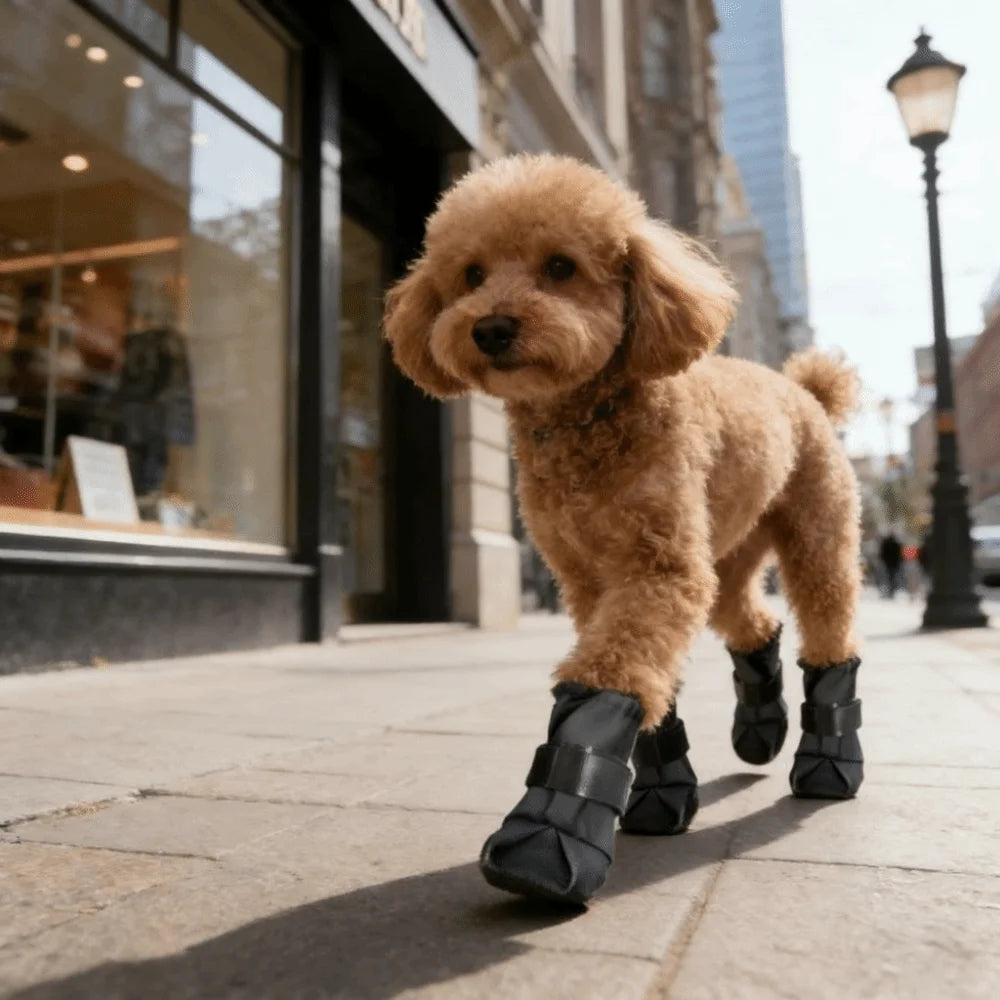 Waterproof High-Top Dog Shoes, 4-Pack