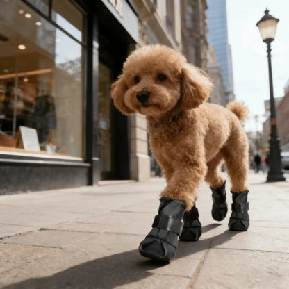 Waterproof High-Top Dog Shoes, 4-Pack