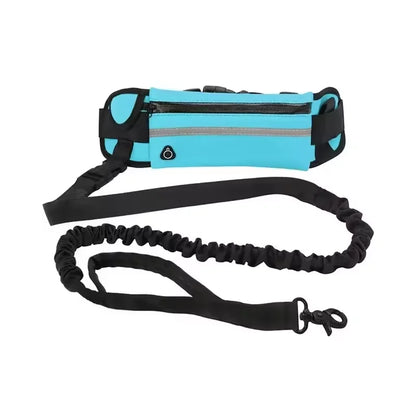 Hands-Free Reflective Dog Leash with Waist Bag