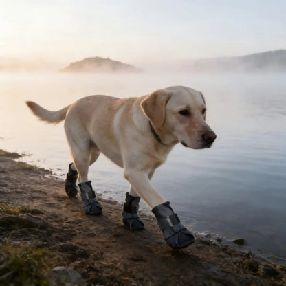 Waterproof High-Top Dog Shoes, 4-Pack