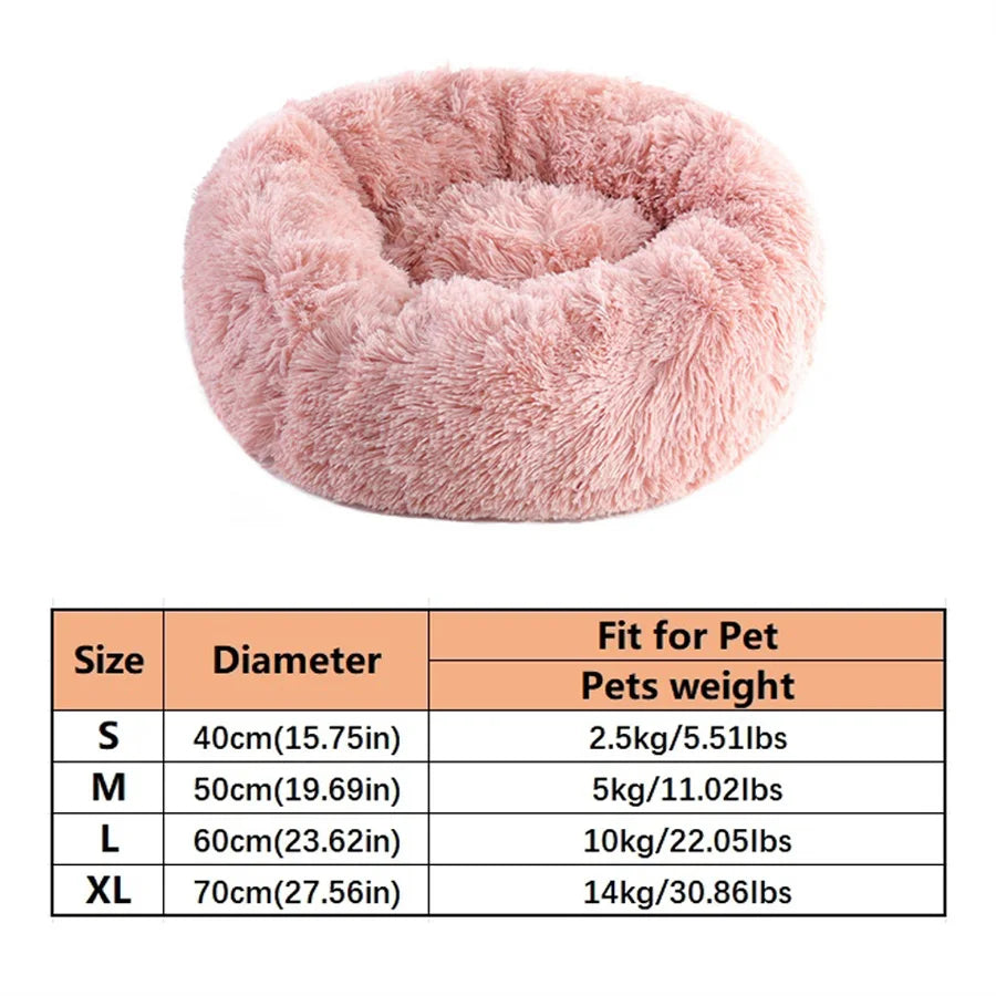 Faux Fur Donut Pet Bed