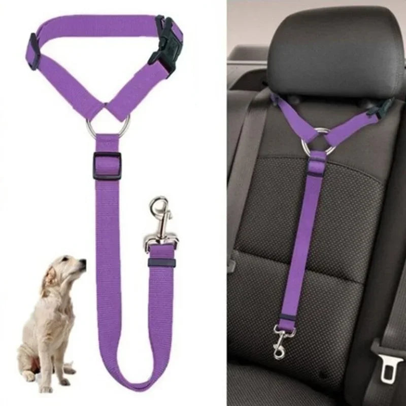 2-in-1 Dog Car Safety Belt and Leash