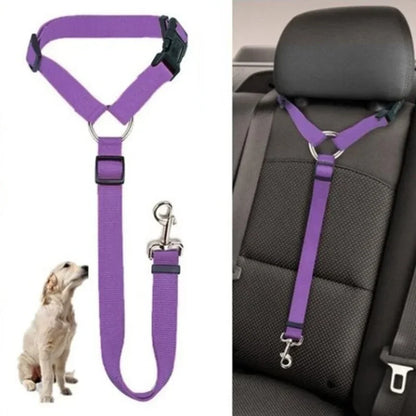 2-in-1 Dog Car Safety Belt and Leash