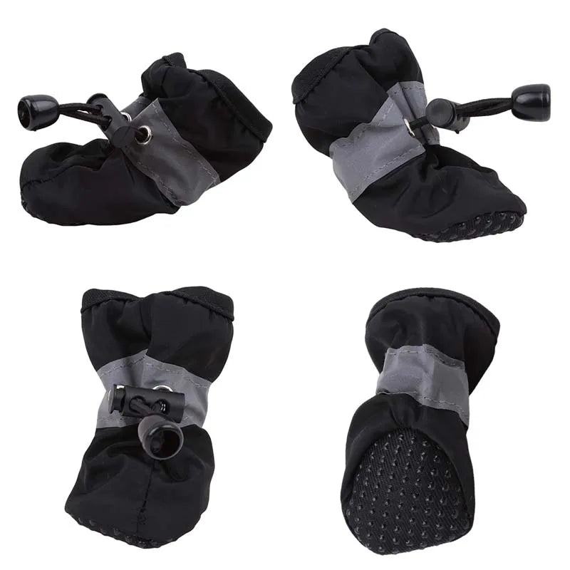 4-Pack Anti-Slip Dog Snow Boots
