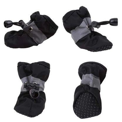 4-Pack Anti-Slip Dog Snow Boots