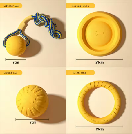 4-Pack EVA Dog Toy Set