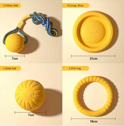 4-Pack EVA Dog Toy Set