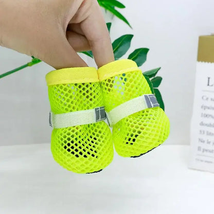 Breathable Mesh Dog Boots (4-Pack)