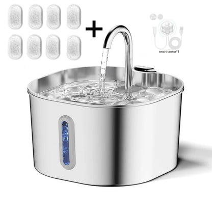 Stainless Steel Cat Water Fountain 2.2L