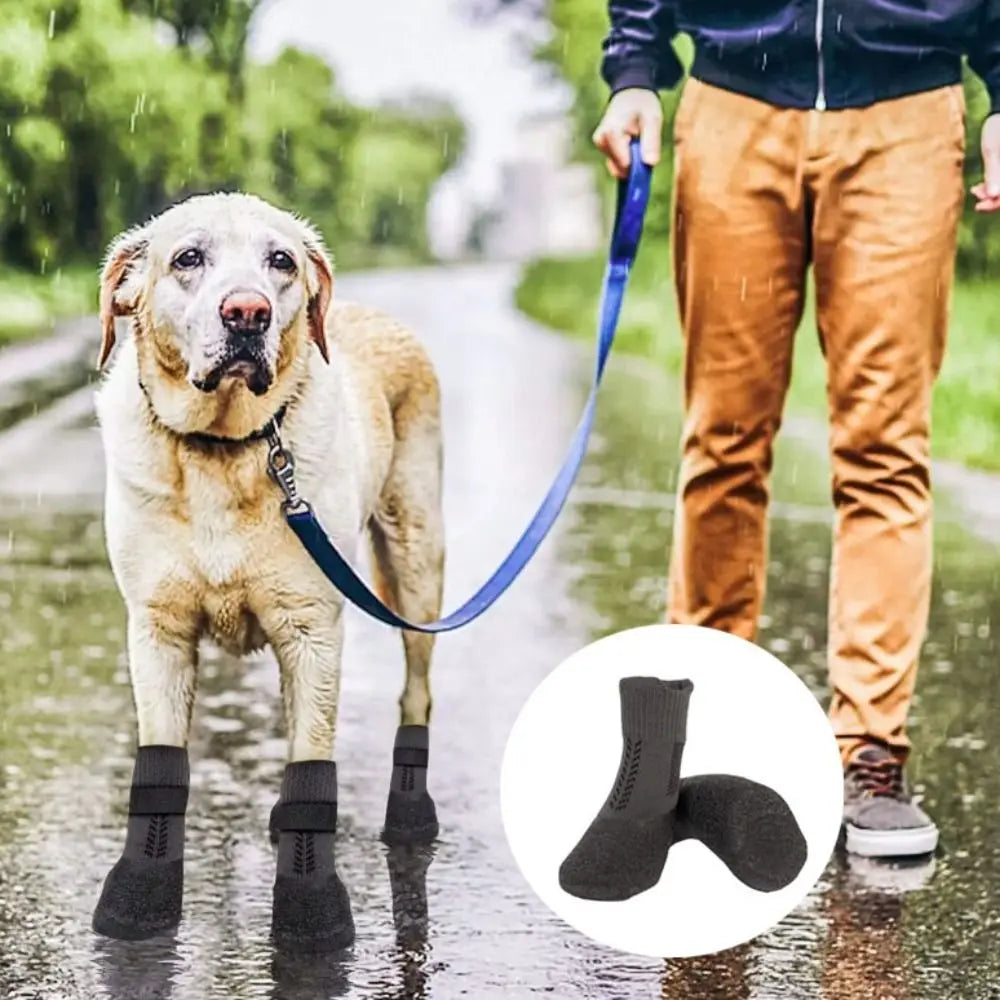 4-Pack Waterproof Dog Shoe Socks