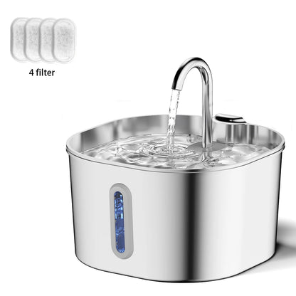 Stainless Steel Cat Water Fountain 2.2L