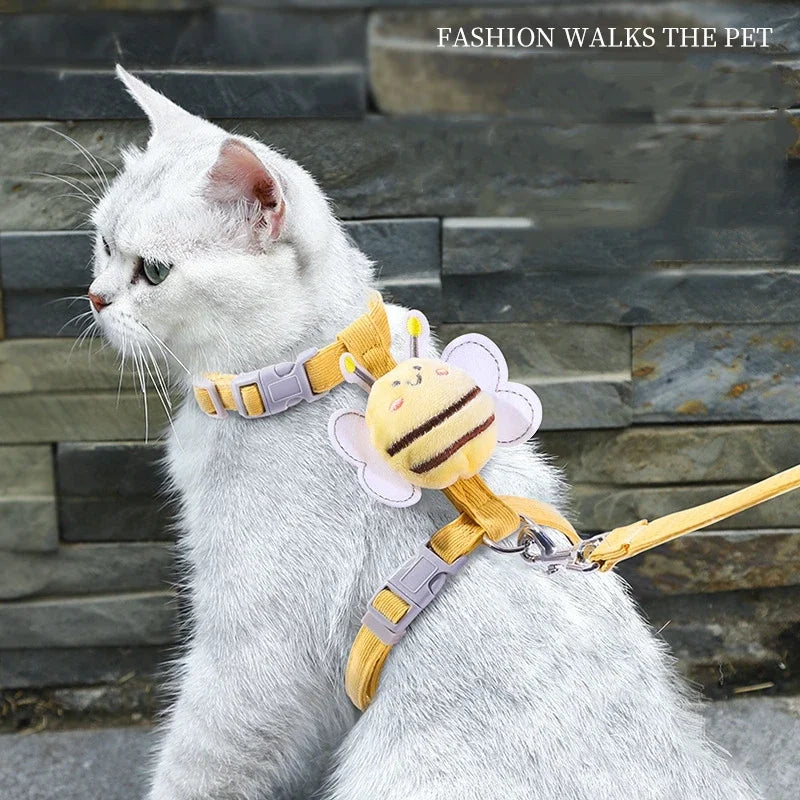 Bee Cat Harness and Leash Set