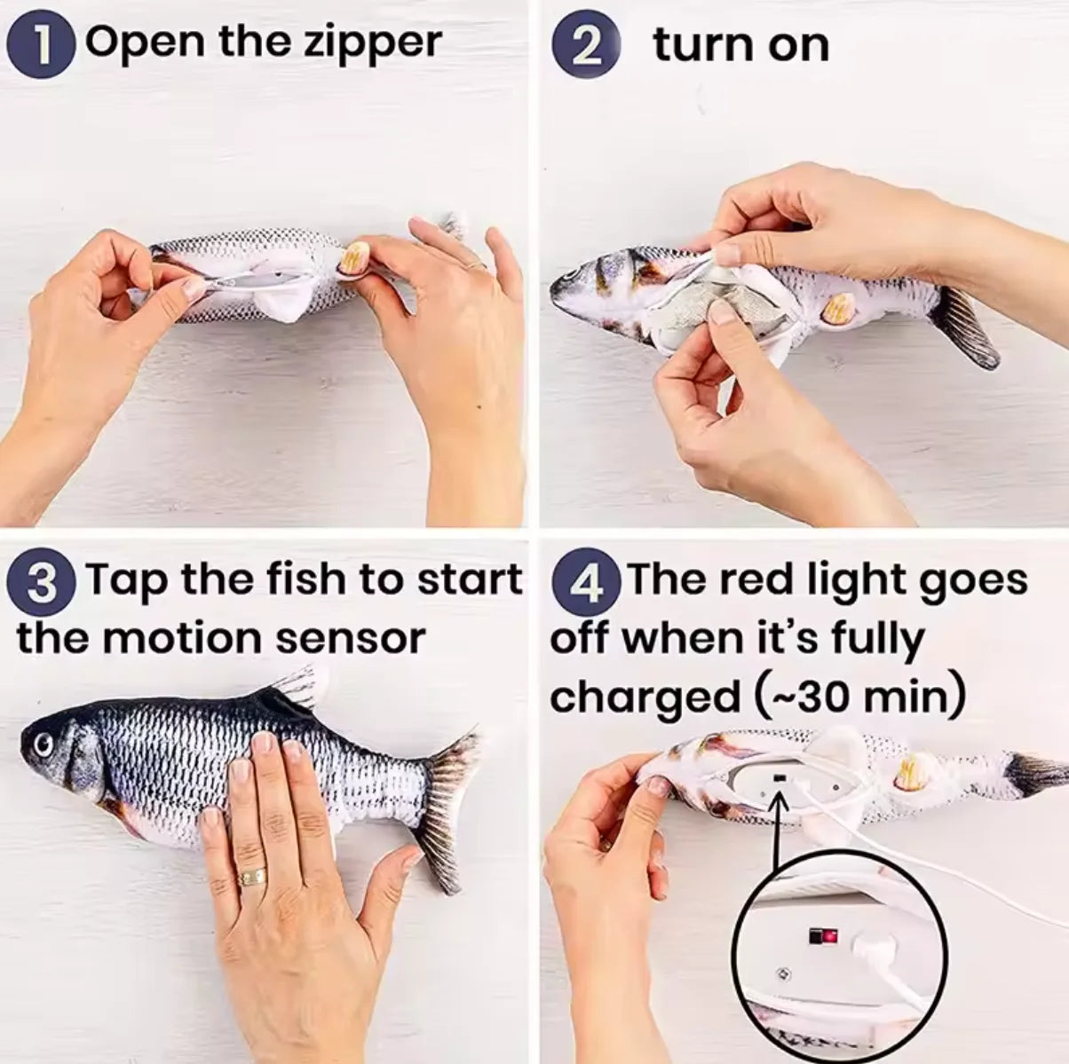 Electric Floppy Fish Toy