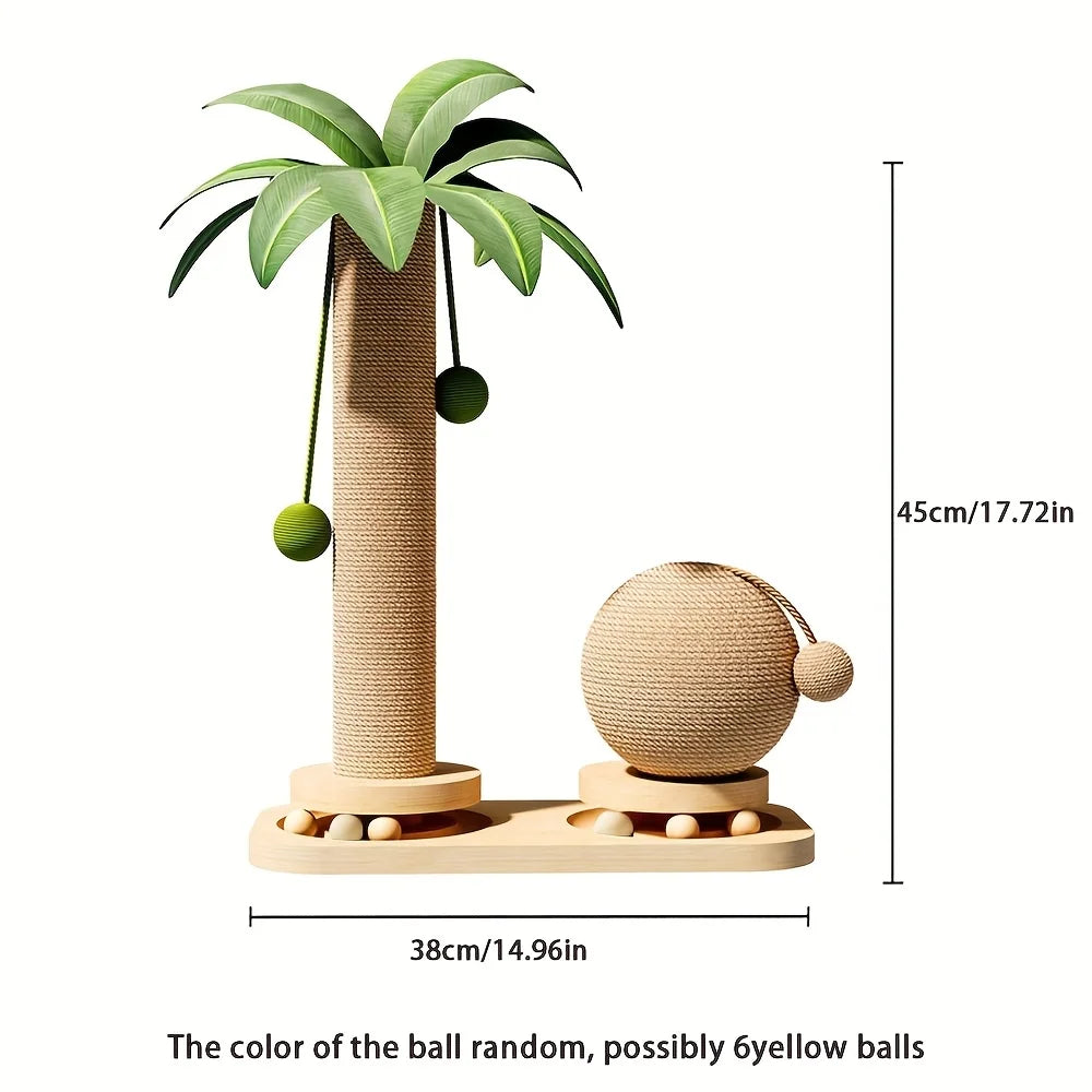 Coconut Tree Cat Scratching Post and Tower