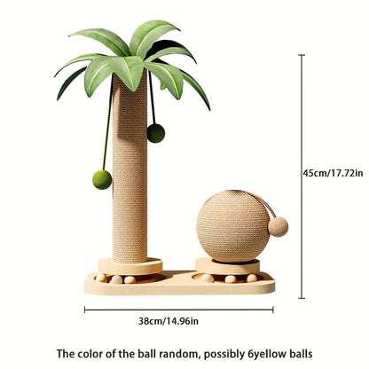 Coconut Tree Cat Scratching Post and Tower