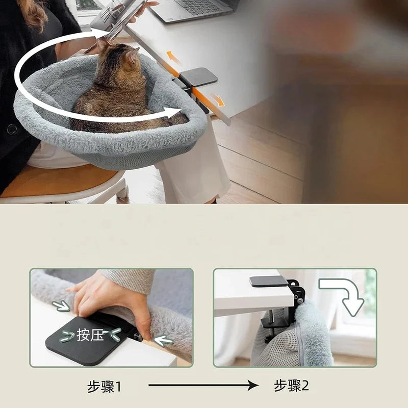 Folding Cat Desk Hammock