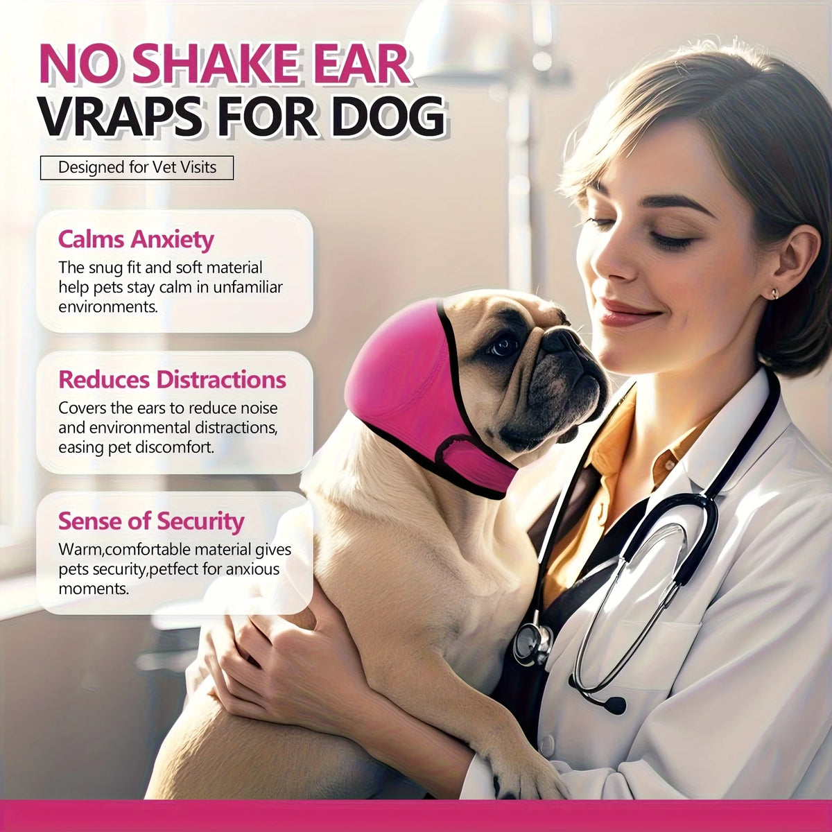 Adjustable Dog Noise-Muffling Earmuffs