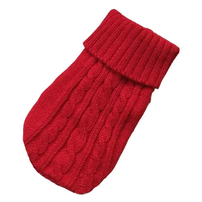 Cable Knit Dog Sweater
