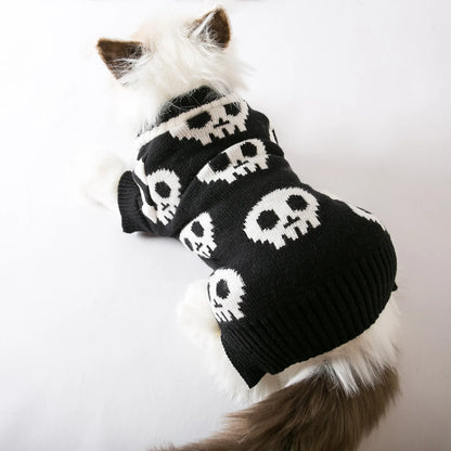 Skull Knit Pet Halloween Sweater