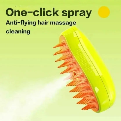 3-in-1 Steam Grooming Brush for Pets