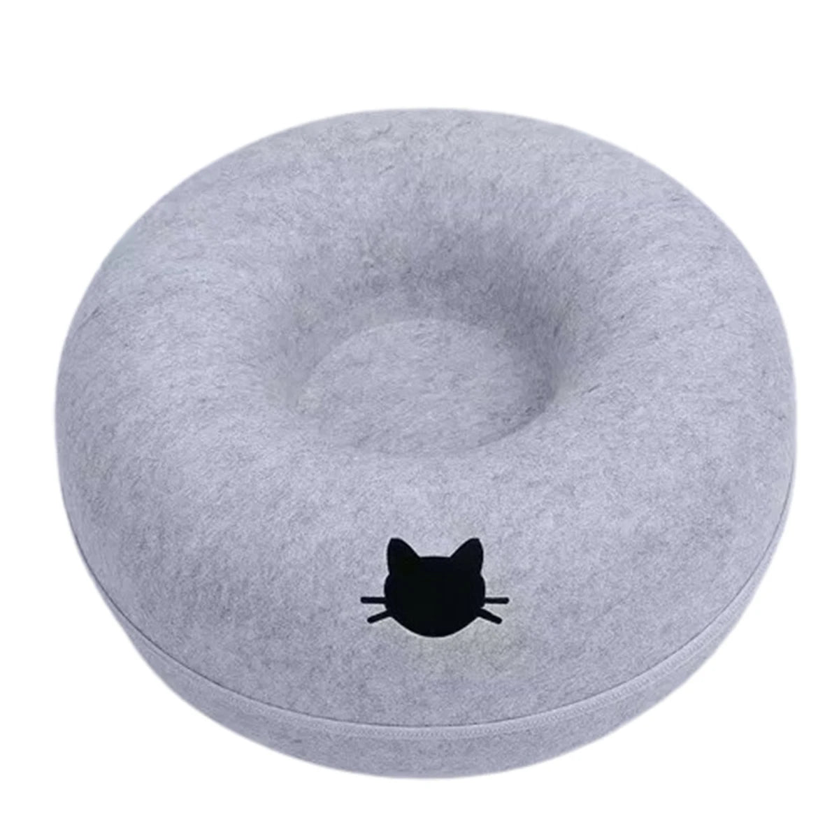 Felt Cat Donut Tunnel Bed