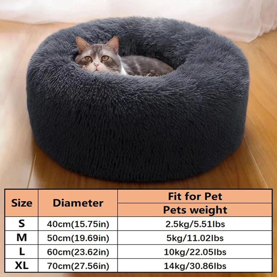 Faux Fur Donut Pet Bed