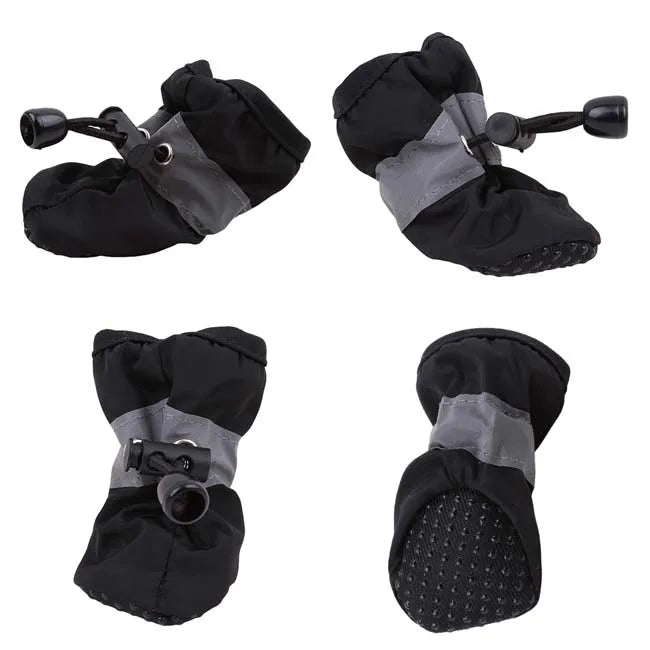 4-Pack Anti-Slip Dog Snow Boots